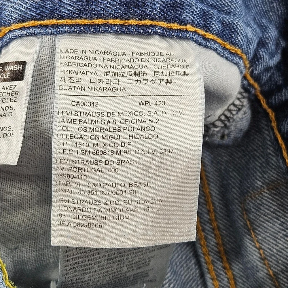 Levis 550 Jeans Mens 44x30 Blue Relaxed Fit Tapered Leg Baggy Workwear‎